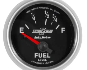 AutoMeter GAUGE; FUEL LEVEL; 2 1/16in.; 16OE TO 158OF; ELEC; SPORT-COMP II