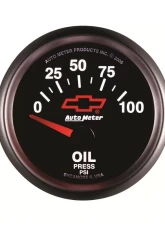 AutoMeter GAUGE; OIL PRESSURE; 2 1/16in.; 100PSI; ELECTRIC; CHEVY RED BOWTIE; BLACK                                     - 3627-00406 - Image 3