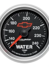 AutoMeter GAUGE; WATER TEMP; 2 1/16in.; 120-240deg.F; MECHANICAL; CHEVY RED BOWTIE; BLACK                                     - 3632-00406 - Image 2