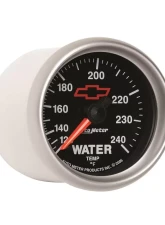 AutoMeter GAUGE; WATER TEMP; 2 1/16in.; 120-240deg.F; MECHANICAL; CHEVY RED BOWTIE; BLACK                                     - 3632-00406 - Image 7