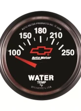 AutoMeter GAUGE; WATER TEMP; 2 1/16in.; 100-250deg.F; ELECTRIC; CHEVY RED BOWTIE; BLACK                                     - 3637-00406 - Image 3