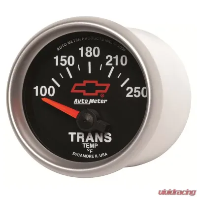 AutoMeter GAUGE; TRANSMISSION TEMP; 2 1/16in.; 100-250deg.F; ELECTRIC; CHEVY RED BOWTIE; B - 3649-00406