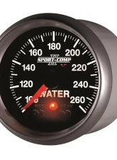 AutoMeter GAUGE; WATER TEMP; 2 1/16in.; 100-260deg.F; STEPPER MOTOR W/PEAK/WRN; SPORT-COMP                                     - 3654 - Image 3