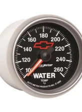 AutoMeter GAUGE; WATER TEMP; 2 1/16in.; 100-260deg.F; DIGITAL STEPPER MOTOR; CHEVY RED BOW                                     - 3655-00406 - Image 3