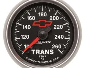 AutoMeter GAUGE; TRANS. TEMP; 2 1/16in.; 100-260deg.F; DIGITAL STEPPER MOTOR; CHEVY RED BO