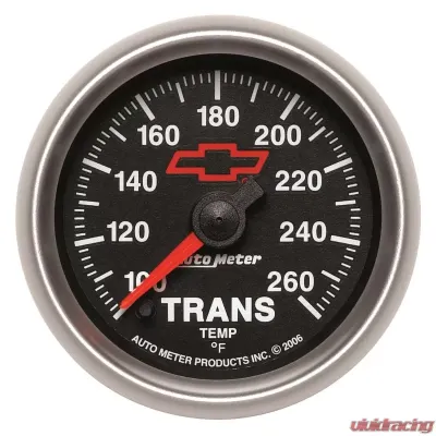 AutoMeter GAUGE; TRANS. TEMP; 2 1/16in.; 100-260deg.F; DIGITAL STEPPER MOTOR; CHEVY RED BO - 3657-00406