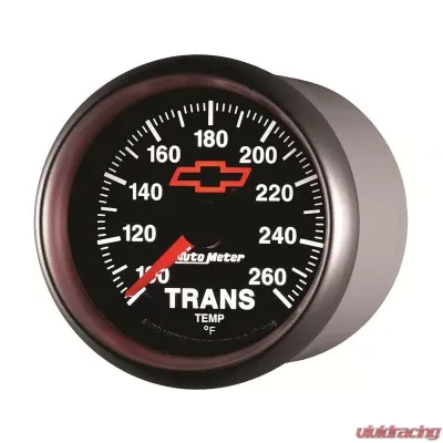 AutoMeter GAUGE; TRANS. TEMP; 2 1/16in.; 100-260deg.F; DIGITAL STEPPER MOTOR; CHEVY RED BO - 3657-00406