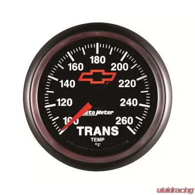 AutoMeter GAUGE; TRANS. TEMP; 2 1/16in.; 100-260deg.F; DIGITAL STEPPER MOTOR; CHEVY RED BO - 3657-00406