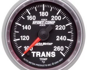 AutoMeter GAUGE; TRANSMISSION TEMP; 2 1/16IN.; 100-260 F; DIGITAL STEPPER MOTOR; SPORT-COM