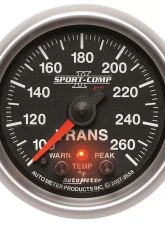AutoMeter GAUGE; TRANS TEMP; 2 1/16in.; 100-260deg.F; STEPPER MOTOR W/PEAK/WRN; SPORT-COMP                                     - 3658 - Image 5