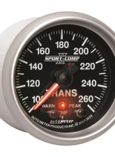 AutoMeter GAUGE; TRANS TEMP; 2 1/16in.; 100-260deg.F; STEPPER MOTOR W/PEAK/WRN; SPORT-COMP                                     - 3658 - Image 4