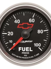AutoMeter GAUGE; FUEL PRESSURE; 2 1/16in.; 100PSI; DIGITAL STEPPER MOTOR; CHEVY RED BOWTIE                                     - 3663-00406 - Image 3