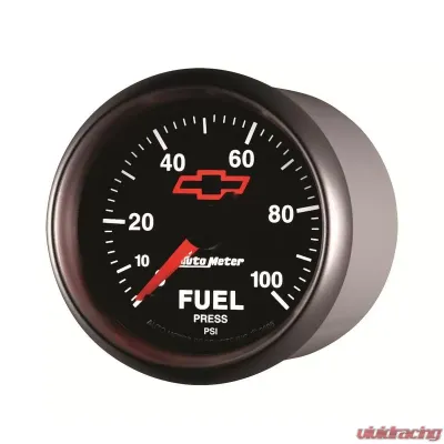 AutoMeter GAUGE; FUEL PRESSURE; 2 1/16in.; 100PSI; DIGITAL STEPPER MOTOR; CHEVY RED BOWTIE - 3663-00406