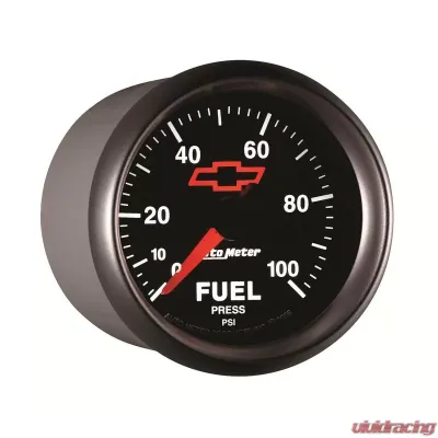 AutoMeter GAUGE; FUEL PRESSURE; 2 1/16in.; 100PSI; DIGITAL STEPPER MOTOR; CHEVY RED BOWTIE - 3663-00406