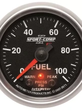 AutoMeter GAUGE; FUEL PRESS; 2 1/16in.; 100PSI; DIGITAL STPR MTR W/PK/WRN; SPORT-COMP II                                     - 3671 - Image 6