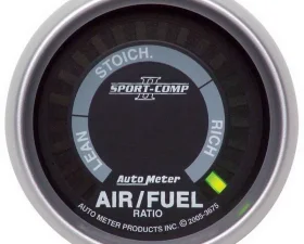 AutoMeter GAUGE; AIR/FUEL RATIO-NARROWBAND; 2 1/16in.; LEAN-RICH; LED ARRAY; SPORT-COMP II