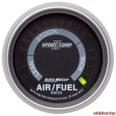AutoMeter GAUGE; AIR/FUEL RATIO-NARROWBAND; 2 1/16in.; LEAN-RICH; LED ARRAY; SPORT-COMP II - 3675