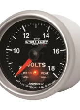 AutoMeter GAUGE; VOLTMETER; 2 1/16in.; 18V; DIGITAL STEPPER MOTOR W/PK/WRN; SPORT-COMP II                                     - 3683 - Image 2