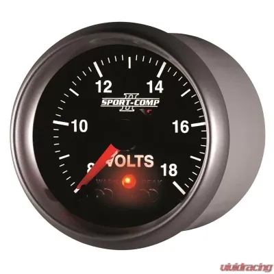 AutoMeter GAUGE; VOLTMETER; 2 1/16in.; 18V; DIGITAL STEPPER MOTOR W/PK/WRN; SPORT-COMP II - 3683