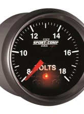 AutoMeter GAUGE; VOLTMETER; 2 1/16in.; 18V; DIGITAL STEPPER MOTOR W/PK/WRN; SPORT-COMP II                                     - 3683 - Image 6