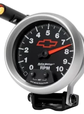 AutoMeter GAUGE; TACHOMETER; 3 3/4in.; 10K RPM; PEDESTAL W/EXT. QUICK-LITE; CHEVY RED BOWT                                     - 3690-00406 - Image 3