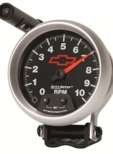AutoMeter GAUGE; TACHOMETER; 3 3/4in.; 10K RPM; PEDESTAL W/EXT. QUICK-LITE; CHEVY RED BOWT                                     - 3690-00406 - Image 4