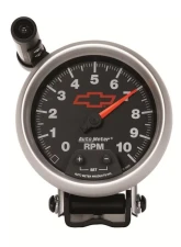 AutoMeter GAUGE; TACHOMETER; 3 3/4in.; 10K RPM; PEDESTAL W/EXT. QUICK-LITE; CHEVY RED BOWT                                     - 3690-00406 - Image 2