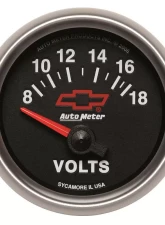 AutoMeter GAUGE; VOLTMETER; 2 1/16in.; 18V; ELECTRIC; CHEVY RED BOWTIE; BLACK                                     - 3692-00406 - Image 5