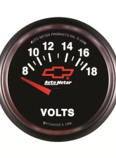 AutoMeter GAUGE; VOLTMETER; 2 1/16in.; 18V; ELECTRIC; CHEVY RED BOWTIE; BLACK                                     - 3692-00406 - Image 4