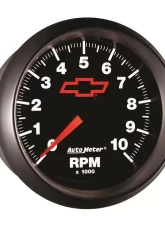 AutoMeter GAUGE; TACHOMETER; 3 3/8in.; 10K RPM; IN-DASH; CHEVY RED BOWTIE; BLACK                                     - 3697-00406 - Image 5