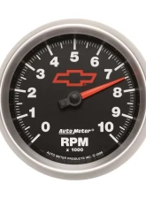 AutoMeter GAUGE; TACHOMETER; 3 3/8in.; 10K RPM; IN-DASH; CHEVY RED BOWTIE; BLACK                                     - 3697-00406 - Image 6