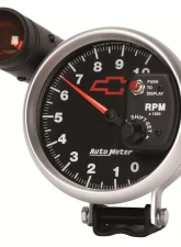 AutoMeter GAUGE; TACHOMETER; 5in.; 10K RPM; PEDESTAL W/EXT. SHIFT-LITE; CHEVY RED BOWTIE;                                     - 3699-00406 - Image 2
