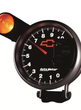 AutoMeter GAUGE; TACHOMETER; 5in.; 10K RPM; PEDESTAL W/EXT. SHIFT-LITE; CHEVY RED BOWTIE;                                     - 3699-00406 - Image 3