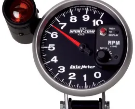 AutoMeter GAUGE; TACHOMETER; 5in.; 10K RPM; PEDESTAL W/EXT. SHIFT-LITE; SPORT-COMP II