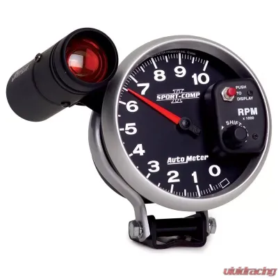 AutoMeter GAUGE; TACHOMETER; 5in.; 10K RPM; PEDESTAL W/EXT. SHIFT-LITE; SPORT-COMP II - 3699