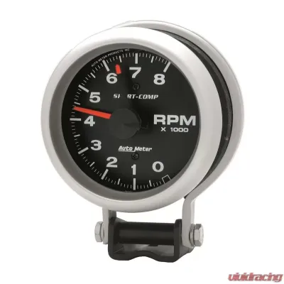 AutoMeter GAUGE; TACHOMETER; 3 3/4in.; 8K RPM; PEDESTAL W/RED LINE; SPORT-COMP - 3780