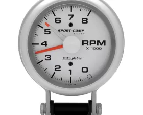 AutoMeter GAUGE; TACHOMETER; 3 3/4in.; 8K RPM; PEDESTAL W/RED LINE; ULTRA-LITE