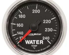 AutoMeter GAUGE; WATER TEMP; 2 1/16in.; 120-240deg.F; MECHANICAL; GS