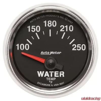 AutoMeter GAUGE; WATER TEMP; 2 1/16in.; 100-250deg.F; ELECTRIC; GS - 3837