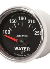 AutoMeter GAUGE; WATER TEMP; 2 1/16in.; 100-250deg.F; ELECTRIC; GS                                     - 3837 - Image 2