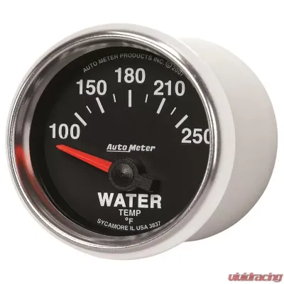 AutoMeter GAUGE; WATER TEMP; 2 1/16in.; 100-250deg.F; ELECTRIC; GS - 3837