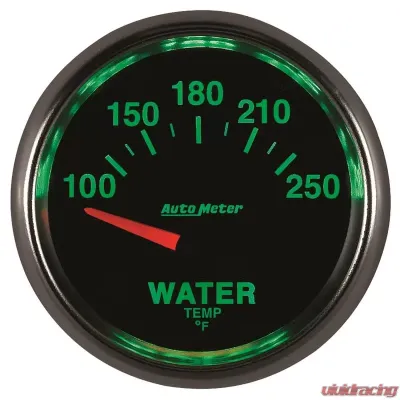 AutoMeter GAUGE; WATER TEMP; 2 1/16in.; 100-250deg.F; ELECTRIC; GS - 3837