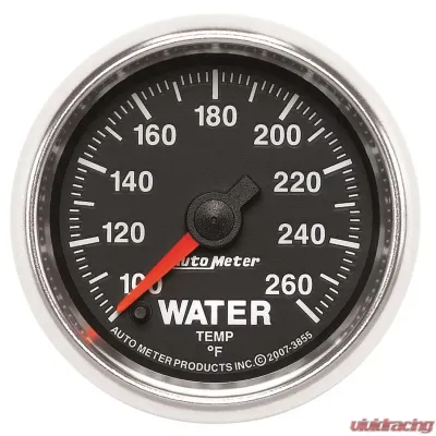 AutoMeter GAUGE; WATER TEMP; 2 1/16in.; 100-260deg.F; DIGITAL STEPPER MOTOR; GS - 3855