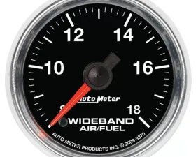 AutoMeter GAUGE; AIR/FUEL RATIO-WIDEBAND; ANALOG; 2 1/16in.; 8:1-18:1; STEPPER MOTOR; GS