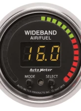 AutoMeter GAUGE; AIR/FUEL RATIO-PRO; 2 1/16in.; 10:1-20:1; DIGITAL W/PEAK/WARN; GS                                     - 3878 - Image 3