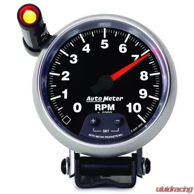 AutoMeter GAUGE; TACHOMETER; 3 3/4in.; 10K RPM; PEDESTAL W/EXT. QUICK-LITE; GS - 3890