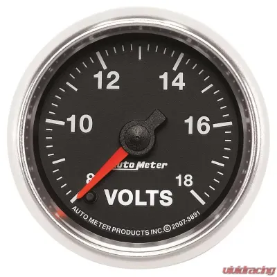 AutoMeter GAUGE; VOLTMETER; 2 1/16in.; 18V; DIGITAL STEPPER MOTOR; GS - 3891
