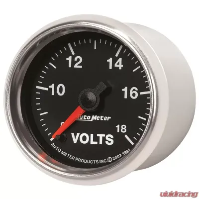 AutoMeter GAUGE; VOLTMETER; 2 1/16in.; 18V; DIGITAL STEPPER MOTOR; GS - 3891