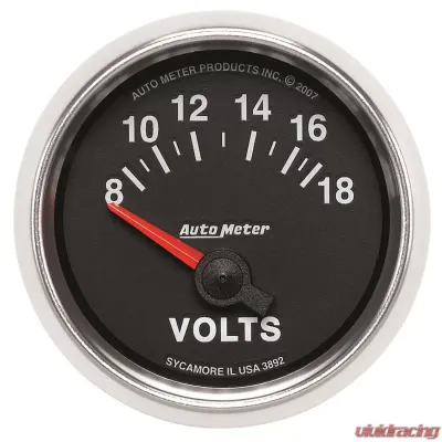 AutoMeter GAUGE; VOLTMETER; 2 1/16in.; 18V; ELECTRIC; GS - 3892