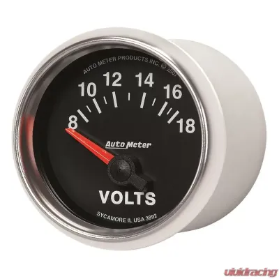 AutoMeter GAUGE; VOLTMETER; 2 1/16in.; 18V; ELECTRIC; GS - 3892